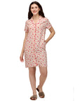 Half sleeve printed sleepshirt NT-127