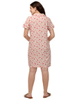 Half sleeve printed sleepshirt NT-127