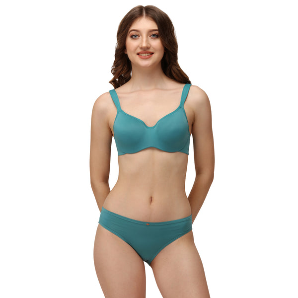 Full coverage Sweetheart neckline padded wired bra with Medium coverage brief SET CB-130/ 1130