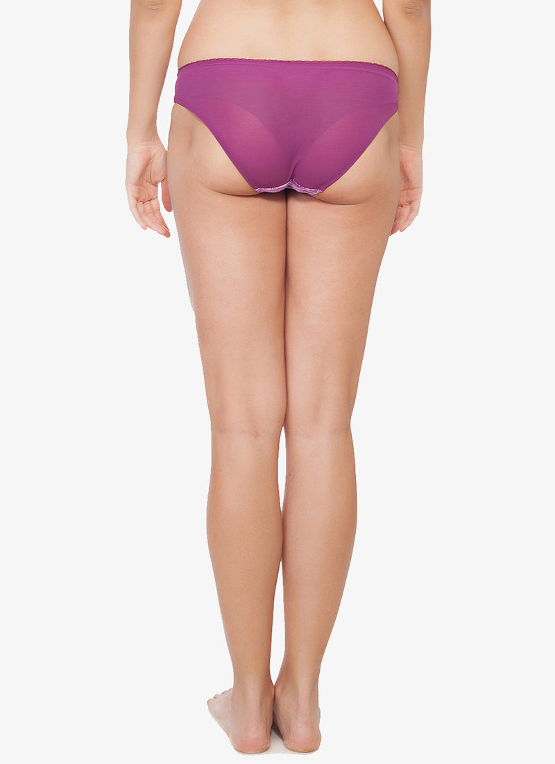 Casual Magenta Print Bikini Panty-FP-1513