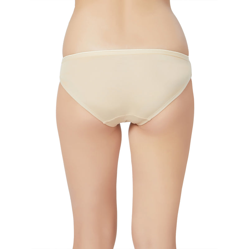 Mid Rise Medium Coverage Solid Colour Cotton Stretch Brief Panty (Pack of 6)