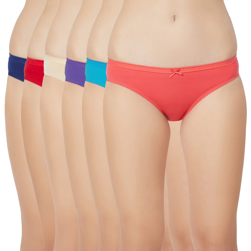 Shop Set of 5 - Solid Full Briefs with Elasticised Waistband