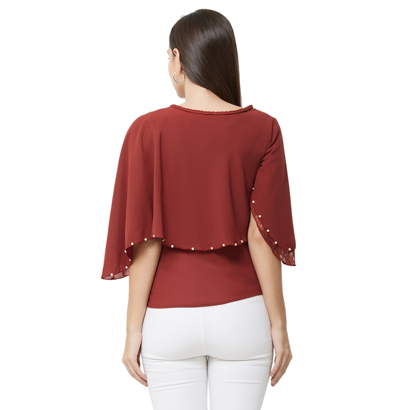SOIE Women's Layered Embellished Top