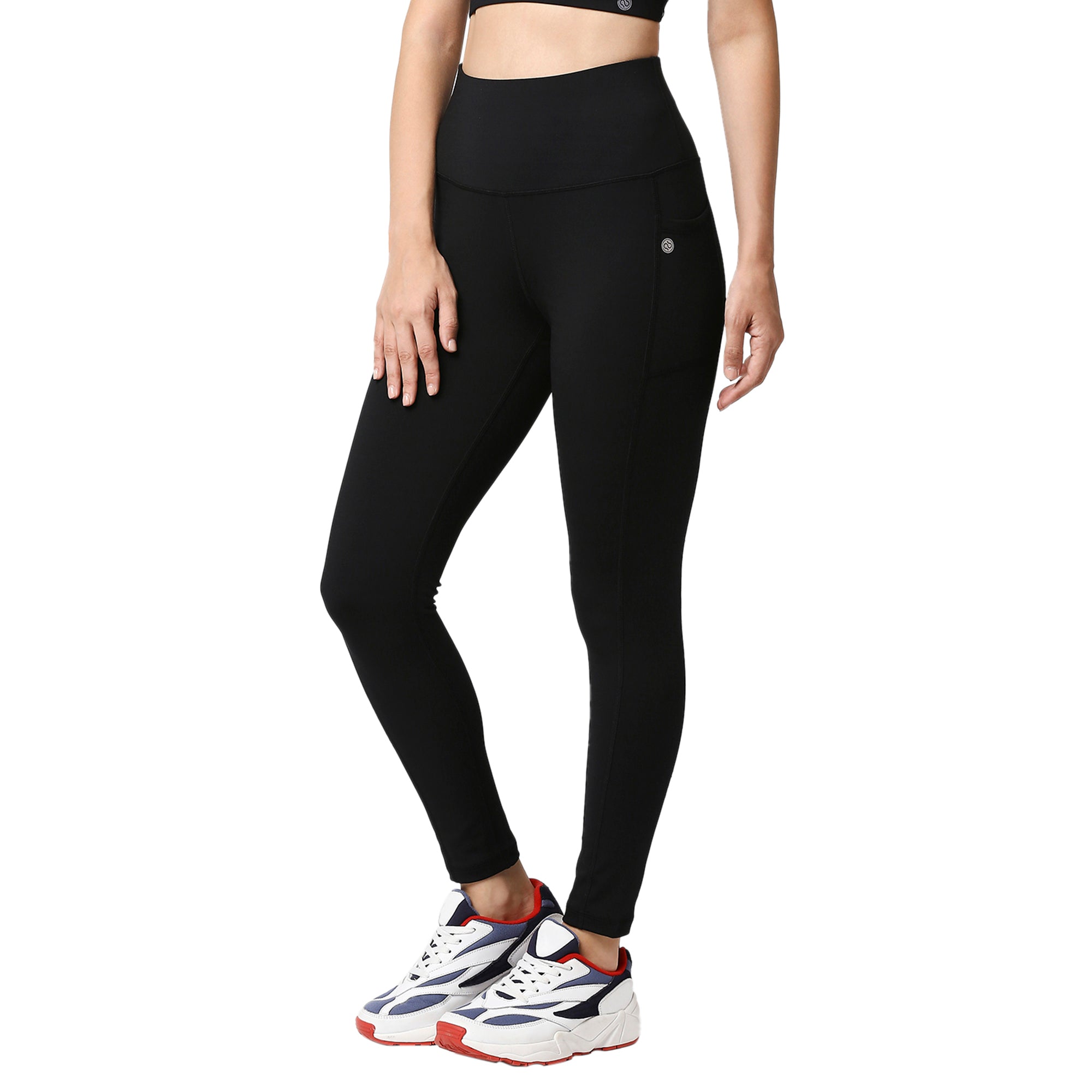 Set of Medium Impact Racerback Sports Bra and High Waist Ankle Length Sports Leggings With Pockets SET AT-1 AT-2