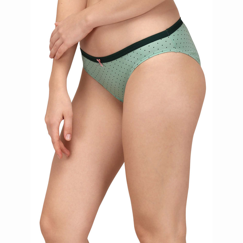 Mid Rise Medium Coverage Solid and Printed Cotton Stretch Brief Panty –  SOIE Woman
