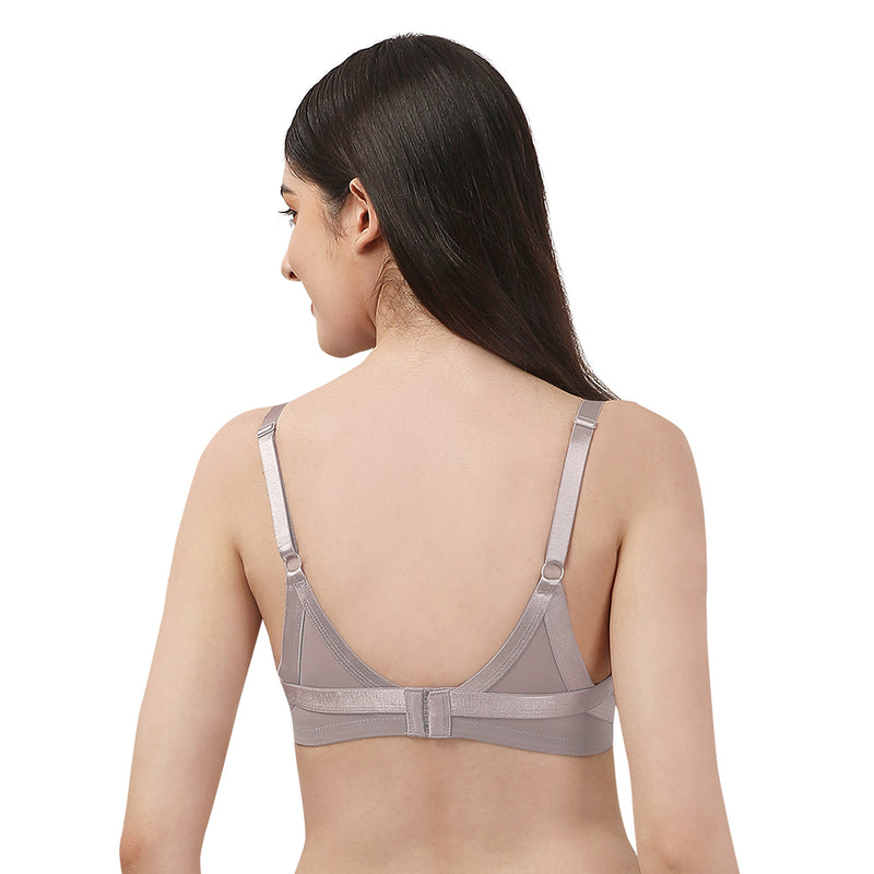 Full Coverage Padded Wired T-shirt Bra with Mesh Detailing CB-131 – SOIE  Woman