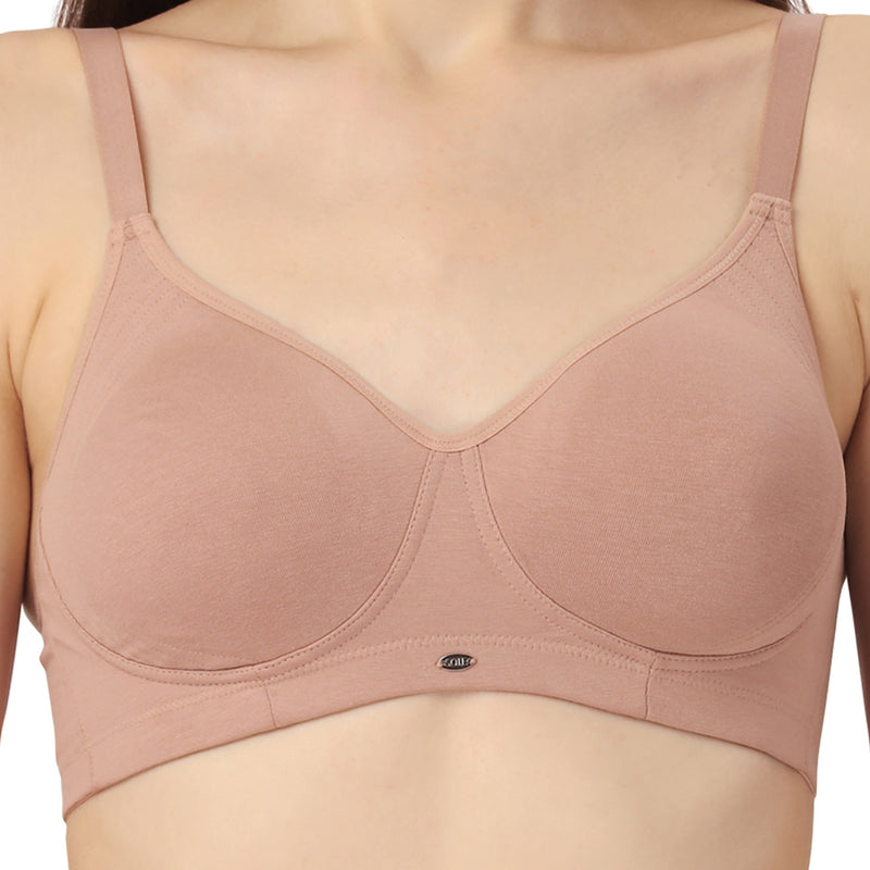 Non Padded Non-Wired Full Coverage Cotton Spandex Encircled T-shirt Bra CB-339