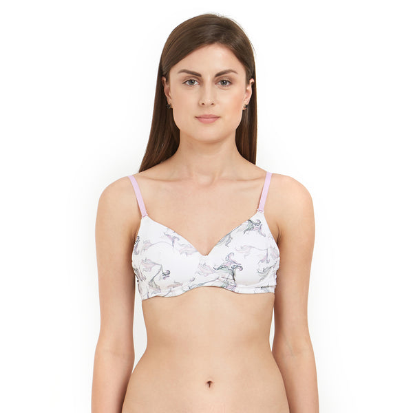 Buy Soie Cream Coloured Solid Non Wired Lightly Padded Everyday Bra CB 122  - Bra for Women 7482069