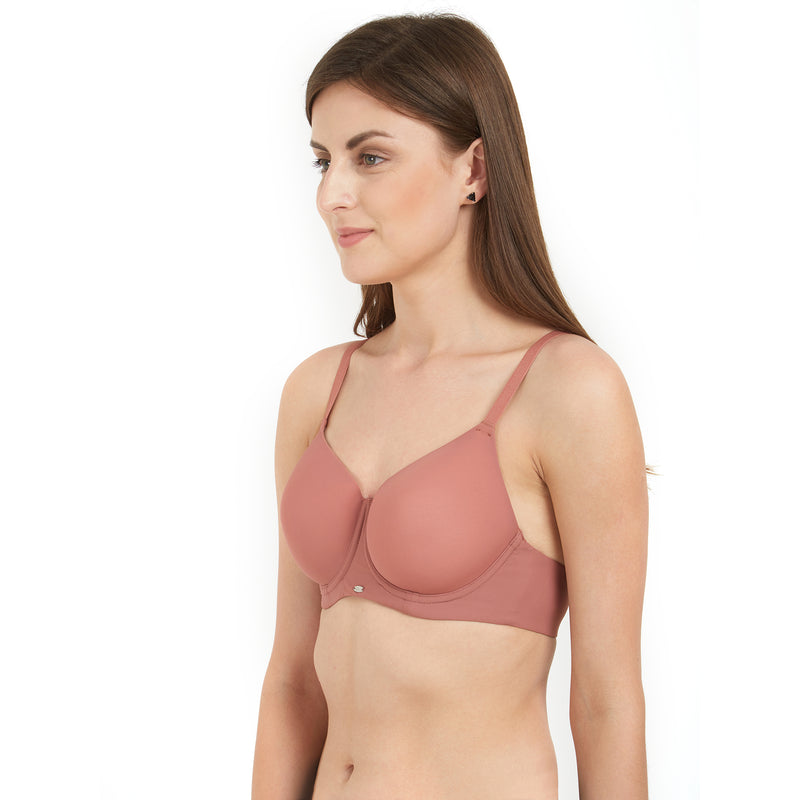 Buy Soie Full Coverage Non Padded Non Wired Bra - Earthred at Rs.840 online