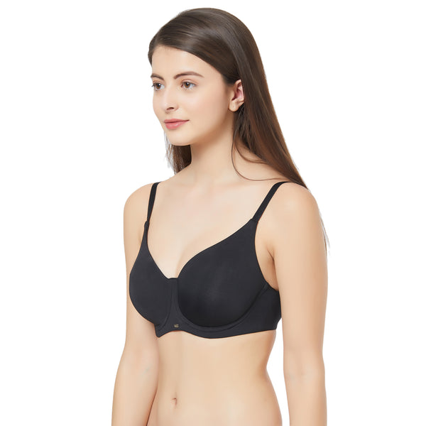 Buy Soie Single Layered Non Wired Full Coverage Bra - Ivory at Rs