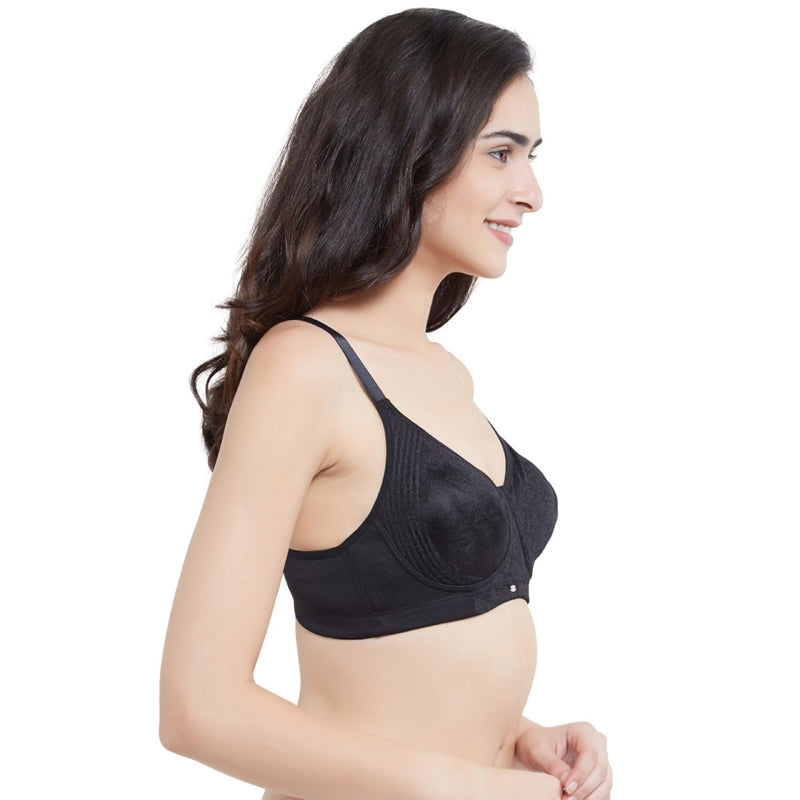 Buy SOIE- Full Coverage Encircle Non Padded Non Wired Black Bra-Black-38DD  Online at Best Prices in India - JioMart.