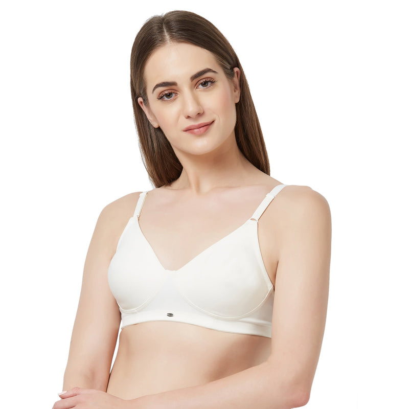 Buy Trylo Padded Non-Wired Full Coverage T-Shirt Bra - White at Rs