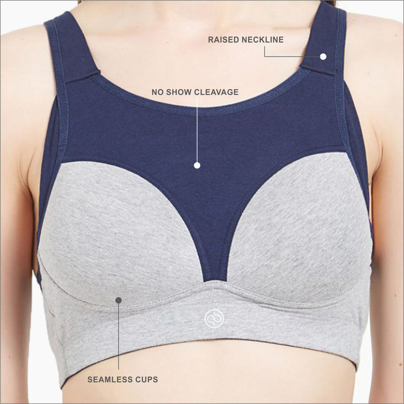 Extreme Coverage High Impact Lightly Padded Non Wired Sports Bra- CB-905A