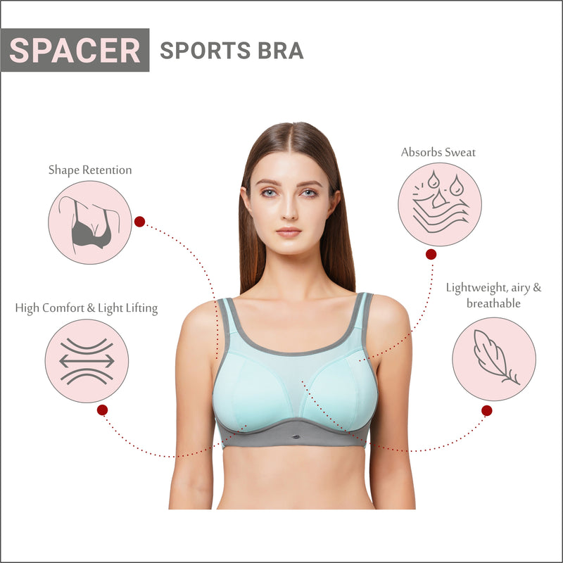 Buy SOIE Full Coverage High Impact Padded Non Wired Sports Bra