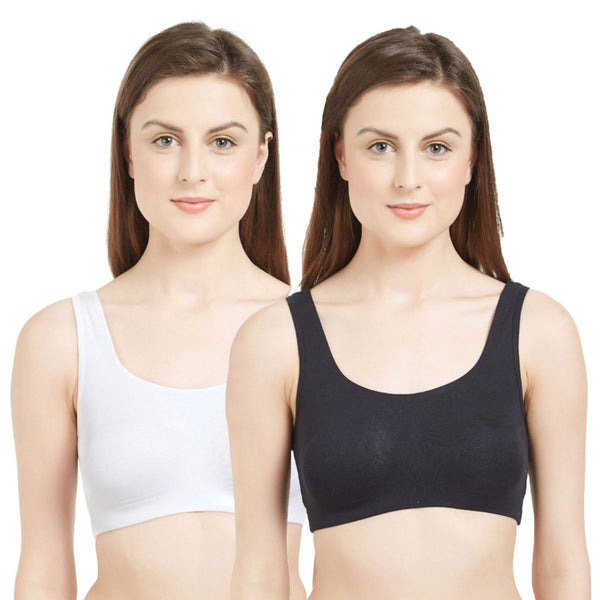 Full Coverage High Impact Padded Non-Wired Sports Bra(Pack of 2