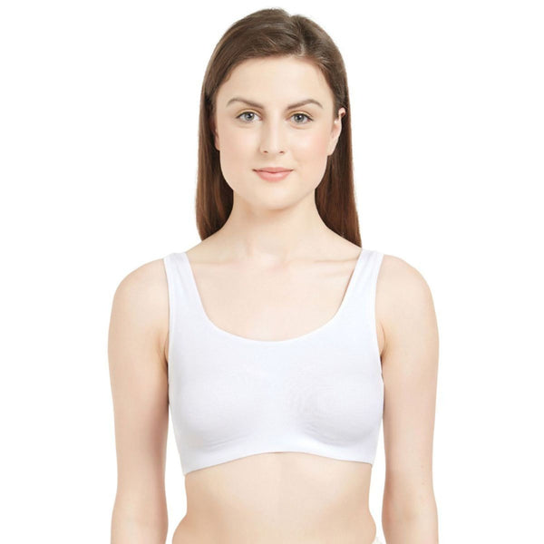 Non-Wired Non Padded Full Coverage Low Impact Slip on Sports Bra (Pack of 2)