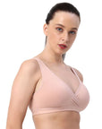 Mystical Rose & Black Non Padded Non Wired Lounge Bra (PACK OF 2) BB-05