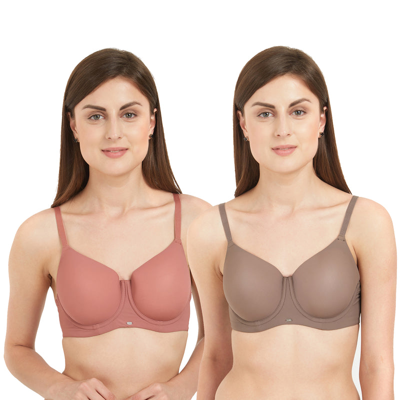 Full Coverage Padded Wired Bra(PACK OF 2)-COMBO CB-121PACK 4
