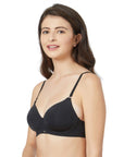 Semi/Medium Coverage Padded Non Wired T-shirt Bra with Detachable Straps (PACK OF 2) CB-125