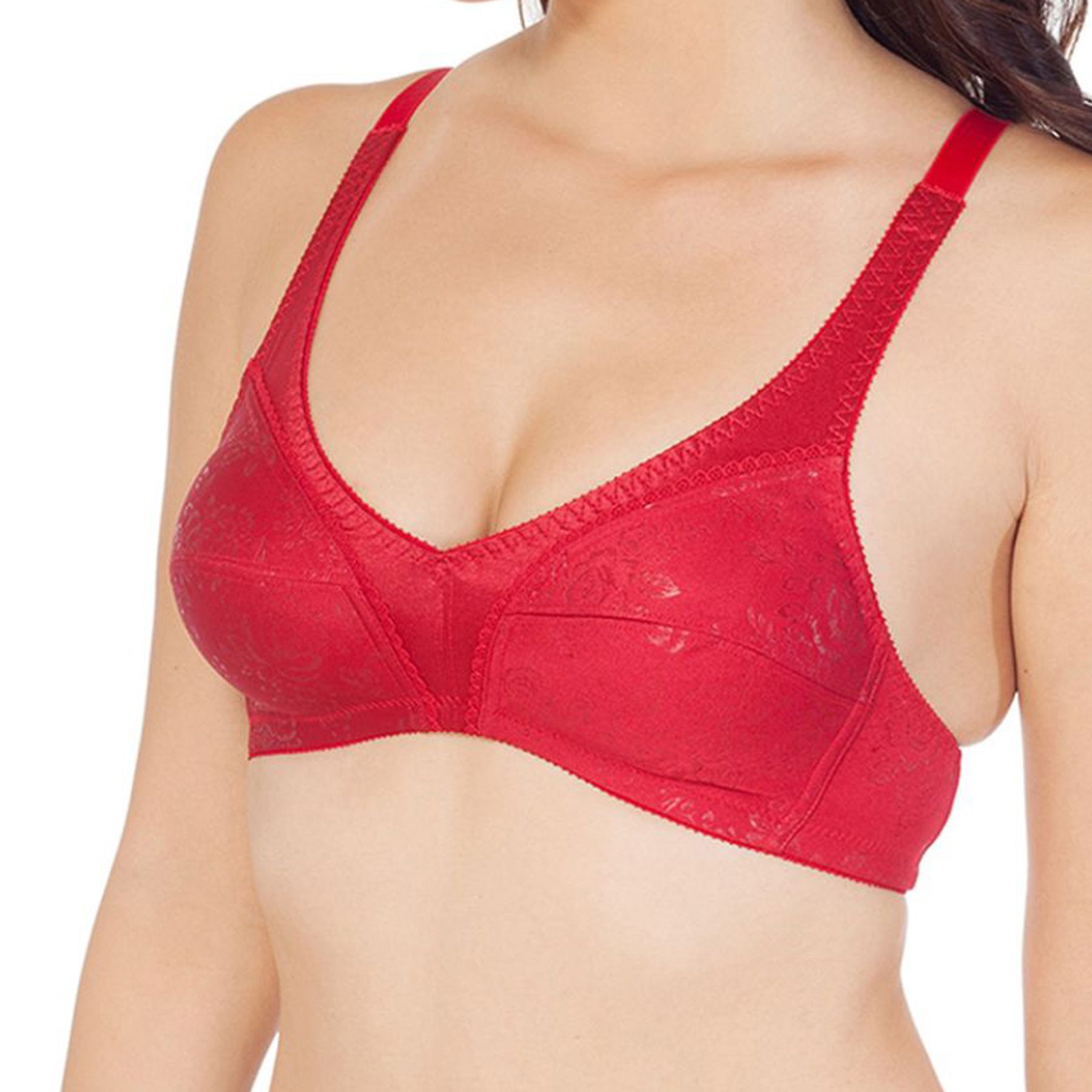 Full Coverage M frame Non Padded Non Wired Seamed Bra (PACK OF 2)-COMBO CB-310