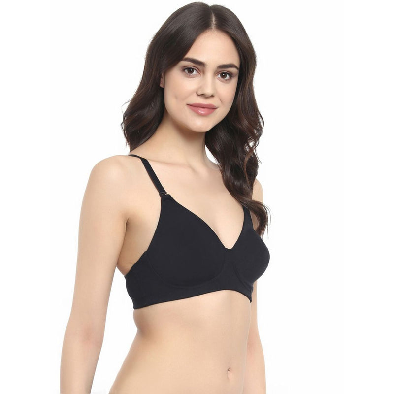 Full Coverage Non padded Non Wired Bra With Detachable Straps(PACK OF 2)