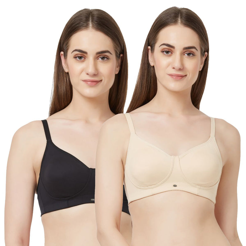 Full Coverage Encircle Non-Padded Non-Wired Bra(Pack Of 2)