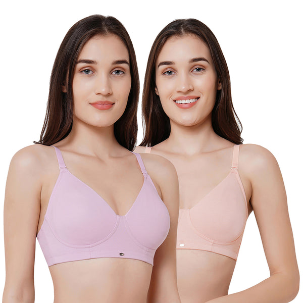 Non padded Non wired  full coverage t-shirt Bra-CB-337 (PACK OF 2)