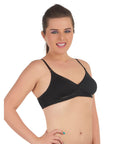 Semi Coverage Non Padded Non wired Cross Over Seamless Bra (PACK OF 2) CB-402