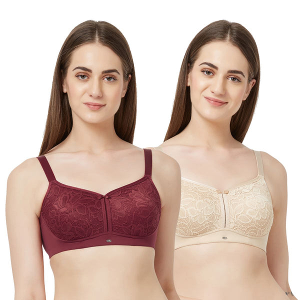 Buy Non-Wired Lace Bras Online in India, Wireless Lace Bra