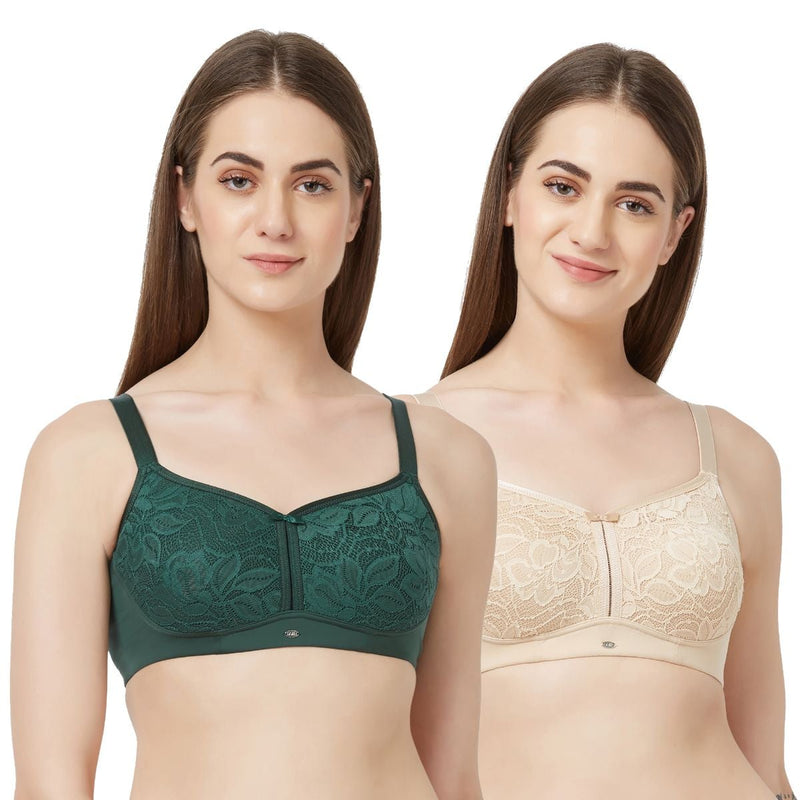 Full Coverage Padded Non-Wired T-shirt Bra(PACK OF 2) – SOIE Woman