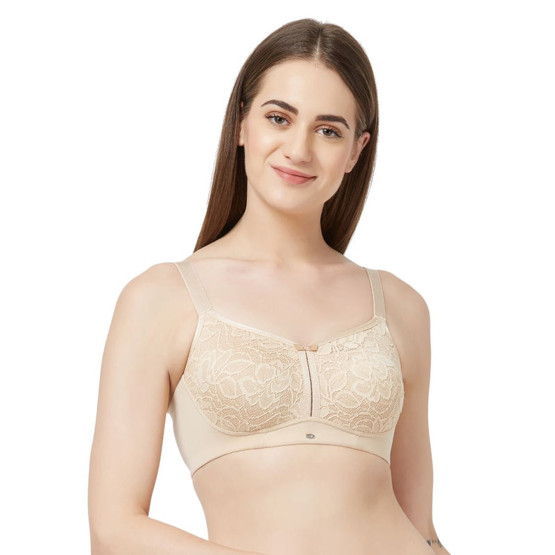 GANGCHENG Women's Full Coverage Non-Wired Non Padded Bra Lace