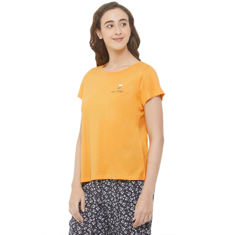 Soft Cotton Modal Solid & Printed Lounge T-shirt (PACK OF 2) Pack 7