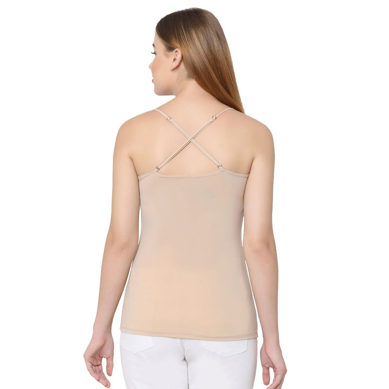 Polyamide Spandex Camisole With Detachable Back Strap-SC-5-(PACK of 2)