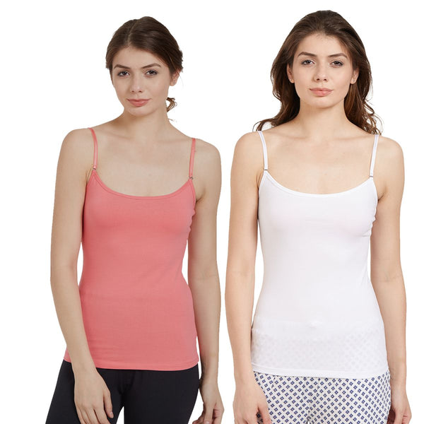 Solid Cotton spandex Camisole-SC-7-(PACK OF 2)