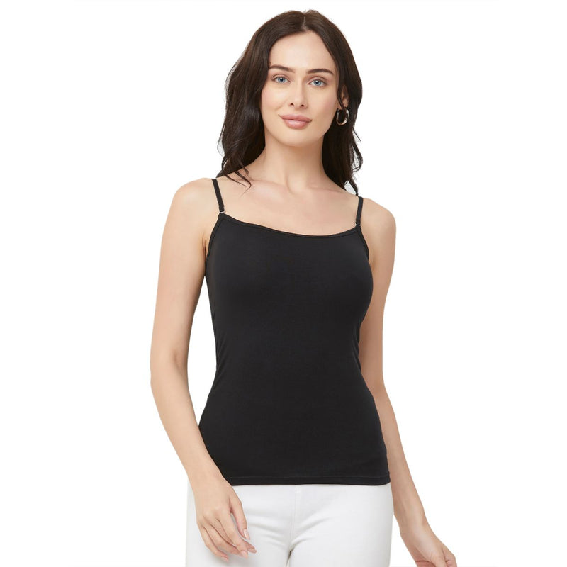 Solid Cotton Spandex Camisole-SC-7-PACK OF 3