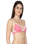 Medium-covered, Padded, Wired, lace Printed Plunge Bra-FB-517