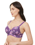 Padded Non Wired Full Coverage Purple T-shirt Bra FB-532