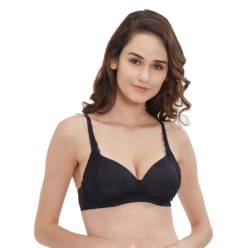 Medium Coverage Padded, Non Wired Lace Bra-FB-538