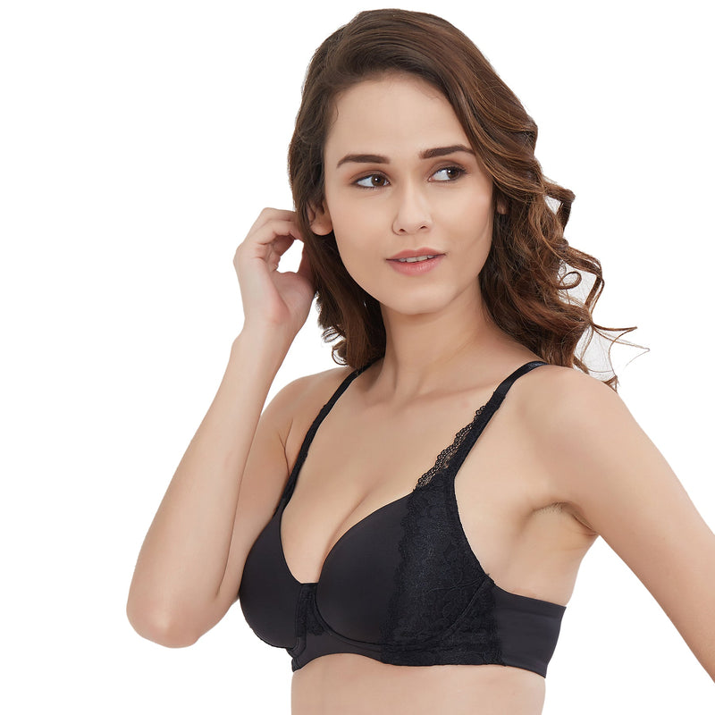 Medium Coverage Padded, Non Wired Lace Bra-FB-538