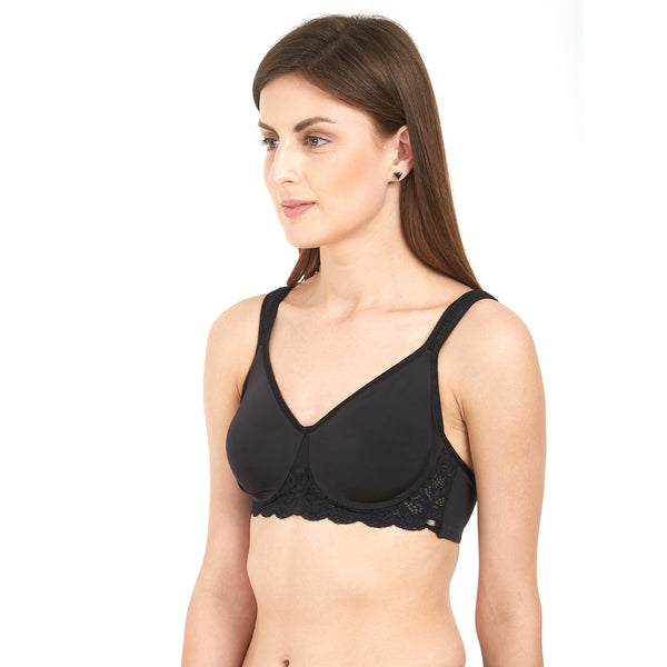 Full Coverage Non-Padded Wired Lace Bra-FB-609