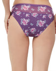 Violet Printed Mesh Fabric Hipster Brief FP-1532