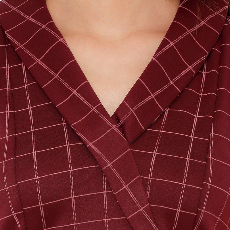 Overlap Collar Dress-8240