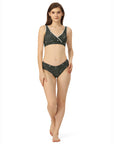 Non Padded Non Wired Lounge Bra with Mid Rise Seamless Full Coverage Brief SET BB-05/BP-05