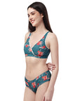 Non Padded Non Wired Lounge Bra with Mid Rise Seamless Full Coverage Brief SET BB-05/BP-05