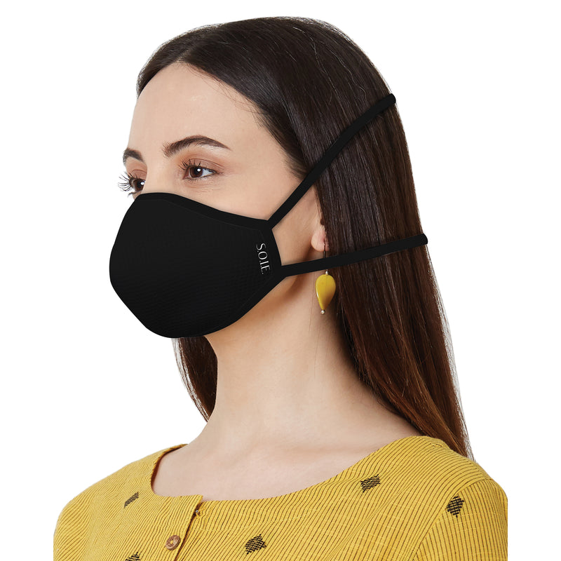 Triple Layer SN95 Reusable, Washable and Antimicrobial Mask - Pack of 5