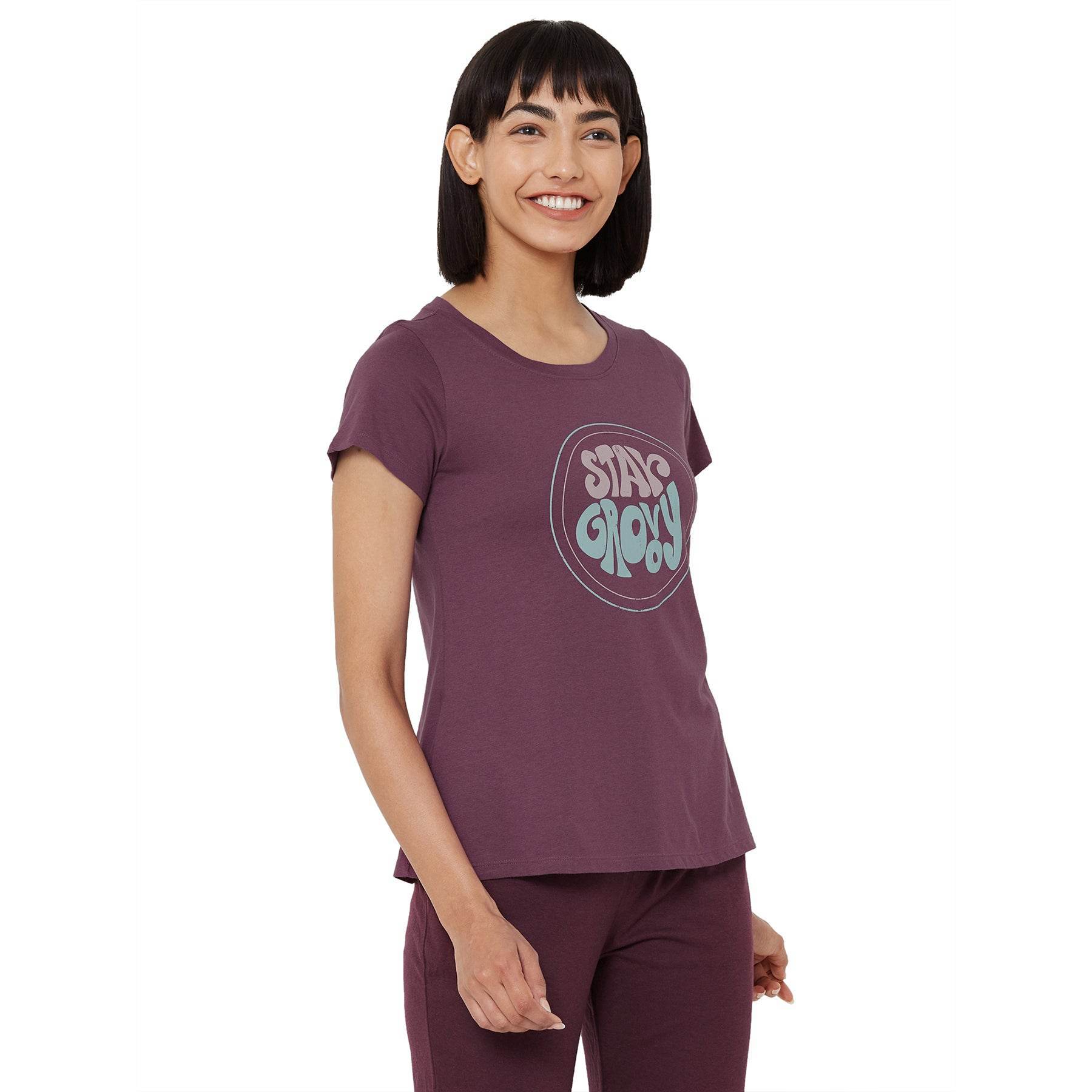 Half Sleeve Printed T-shirt-NT-120 – SOIE Woman