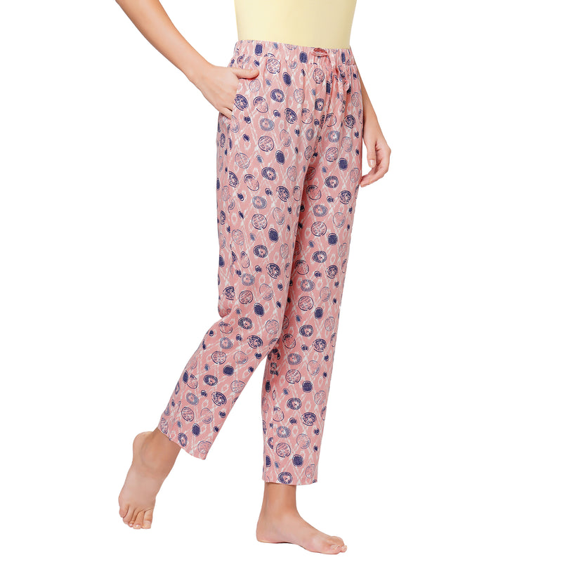 Super-soft Rayon printed pyjamas with pockets-NT-121-(PACK OF 2)-PJ-37 & PJ-39