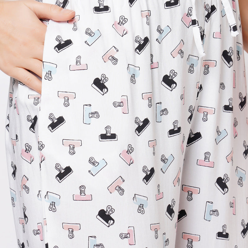 Printed Pyjama with Pockets-NT-121-R-3