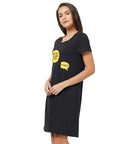 Half Sleeve Printed Sleepshirt Anthracite NT-98