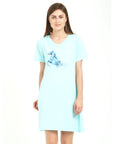 V Neck Printed Sleepshirt NT-99